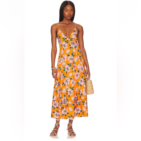 Free People Women's Finer Things Printed Midi Dress - Picture 1 of 4